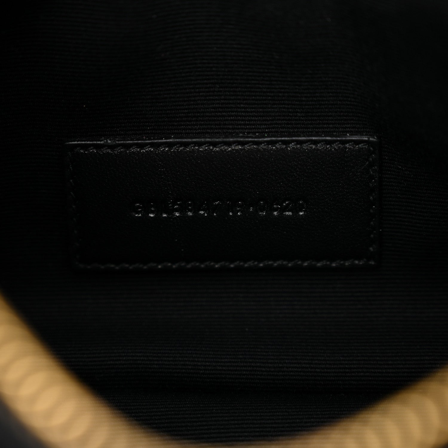 Saint Laurent Grain De Poudre Chevron Monogram Large Bill Pouch Black 7 of 11
