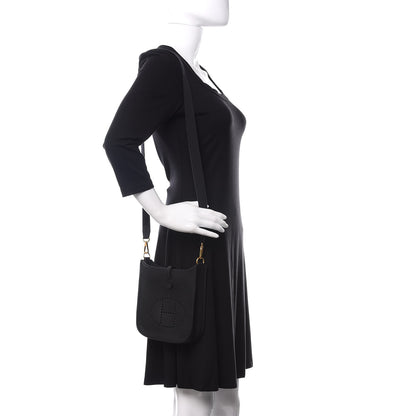Hermes Taurillon Clemence Evelyne TPM Black 2 of 11