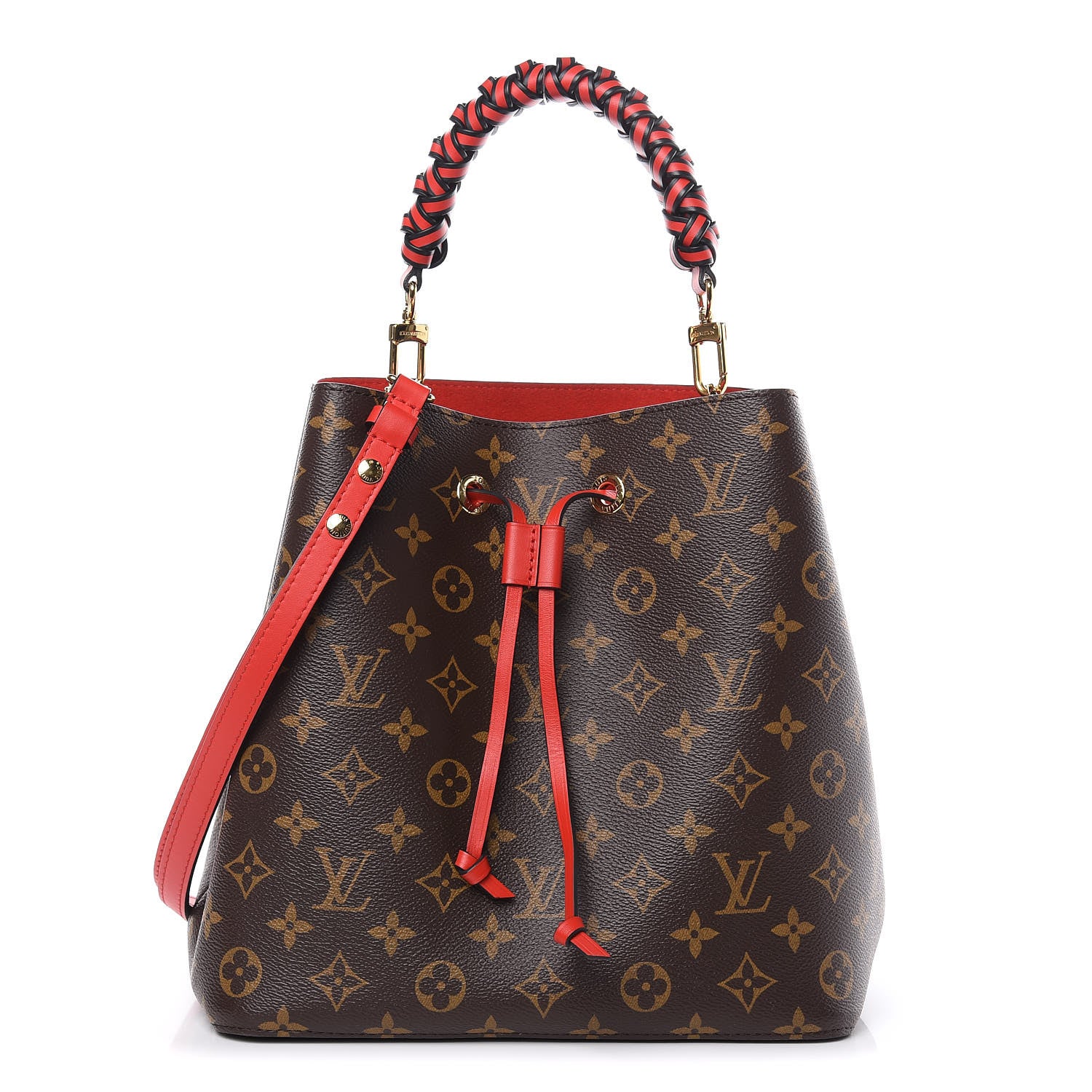 Louis Vuitton Monogram Braided Neonoe Coquelicot 1 of 10