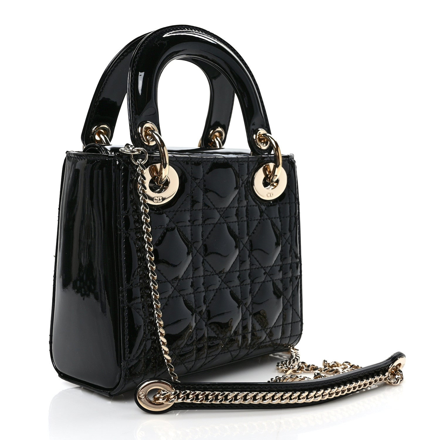 Christian Dior Patent Cannage Mini Lady Dior Black 2 of 9