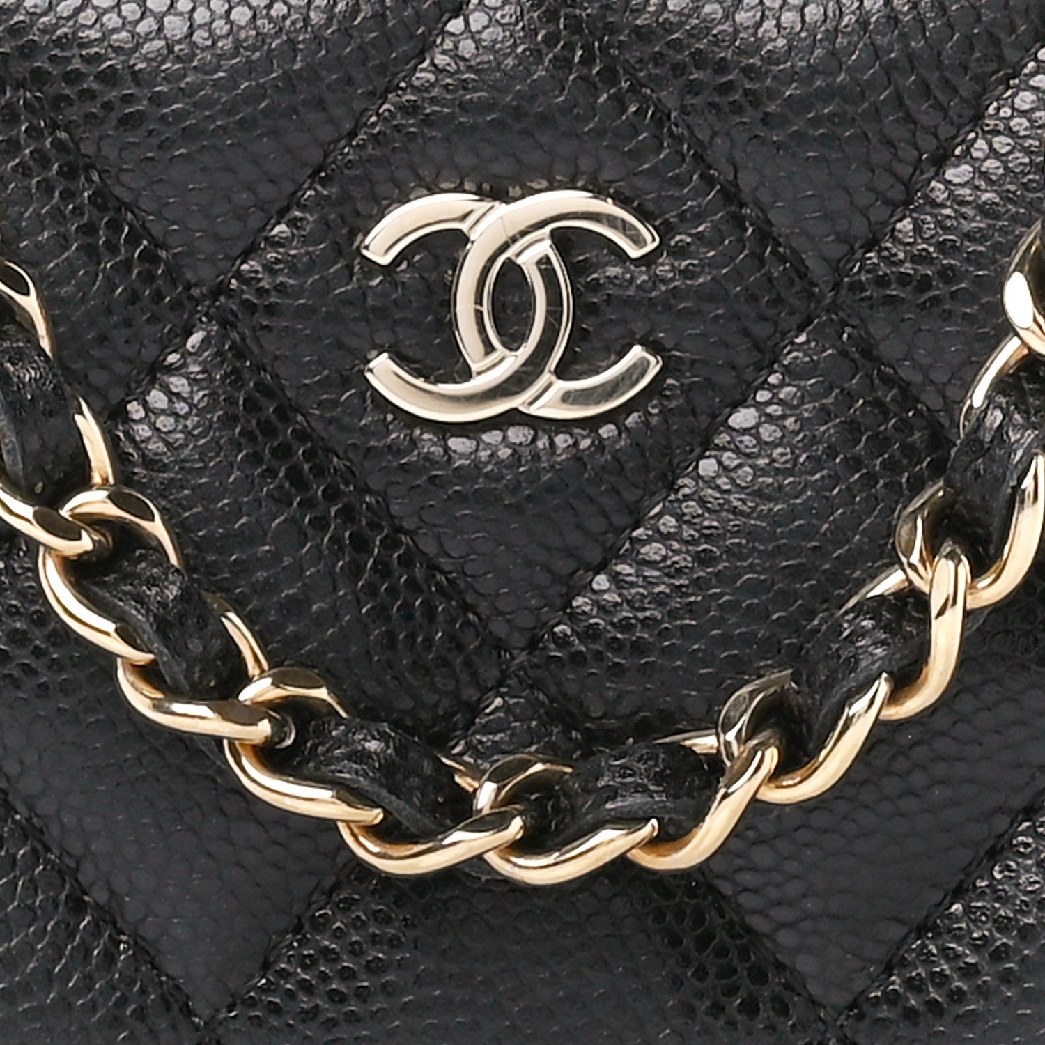 Chanel Caviar Quilted Small Vanity Case With Chain Black 8 of 11