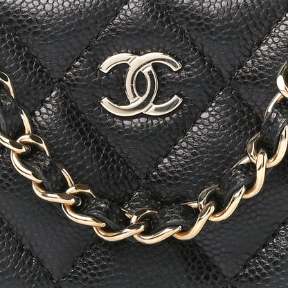 Chanel Caviar Quilted Small Vanity Case With Chain Black 8 of 11
