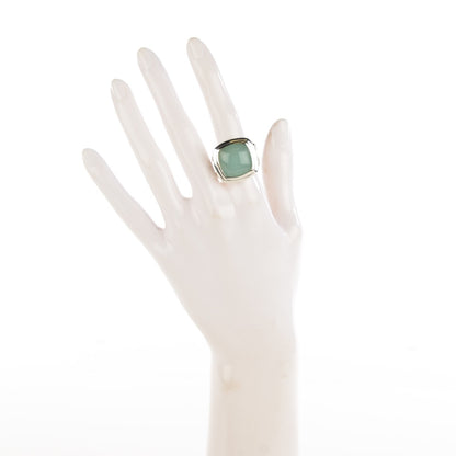 David Yurman Sterling Silver Chalcedony 16mm Albion Ring 52 6 2 of 5