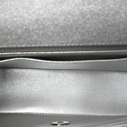 Chanel Metallic Lambskin Quilted Mini Rectangular Flap Silver 5 of 9