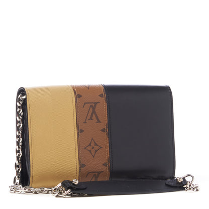 Louis Vuitton Calfskin Reverse Monogram Studded Night Lights Twist Chain Wallet 3 of 10