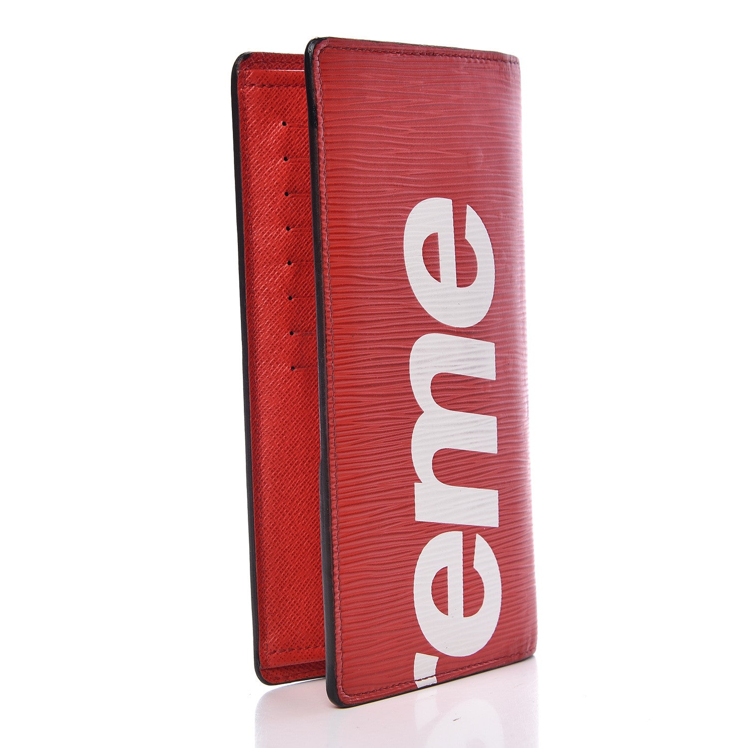 Louis Vuitton X SUPREME Epi Brazza Wallet Red 3 of 12