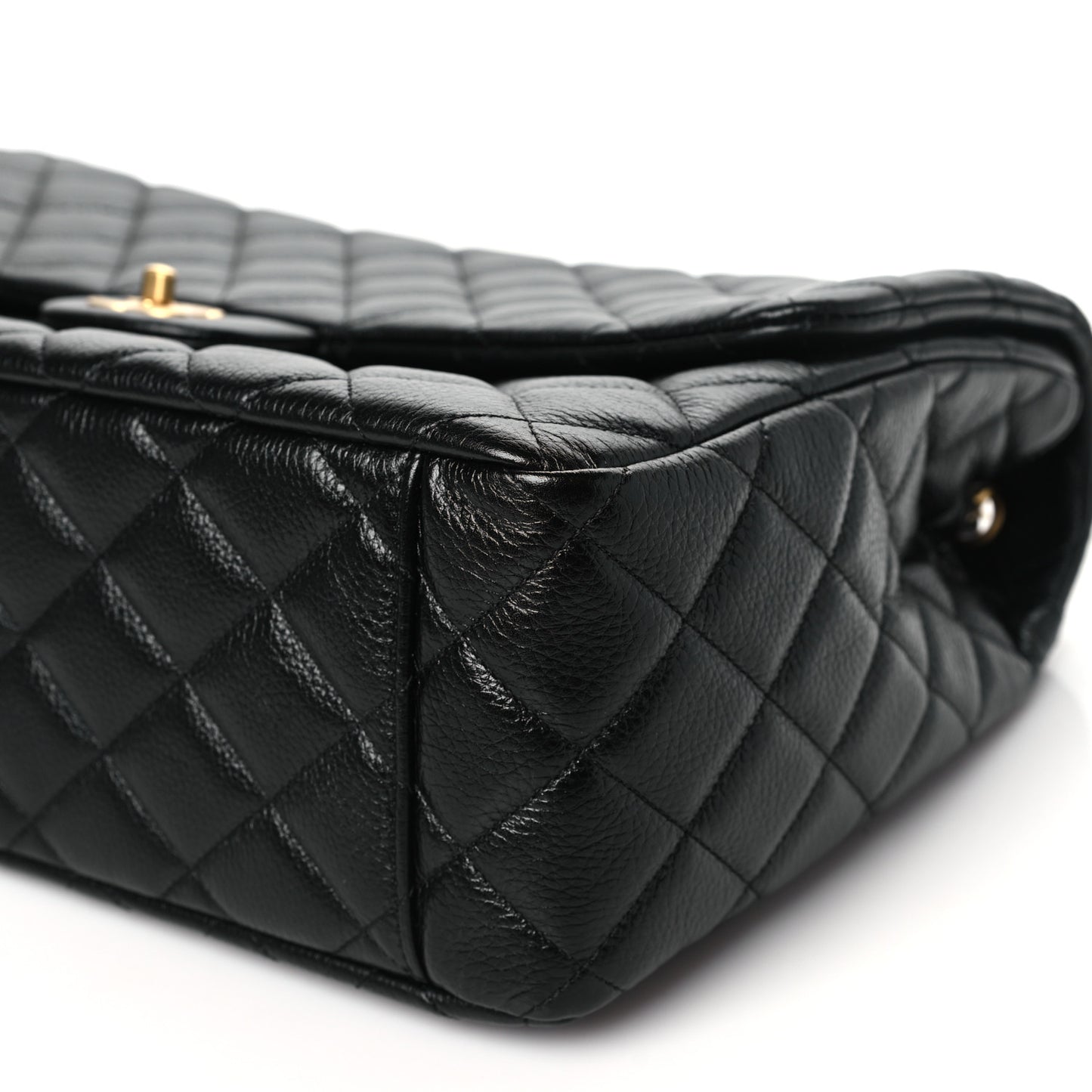 Caviar Quilted XXL Travel Flap Bag Black