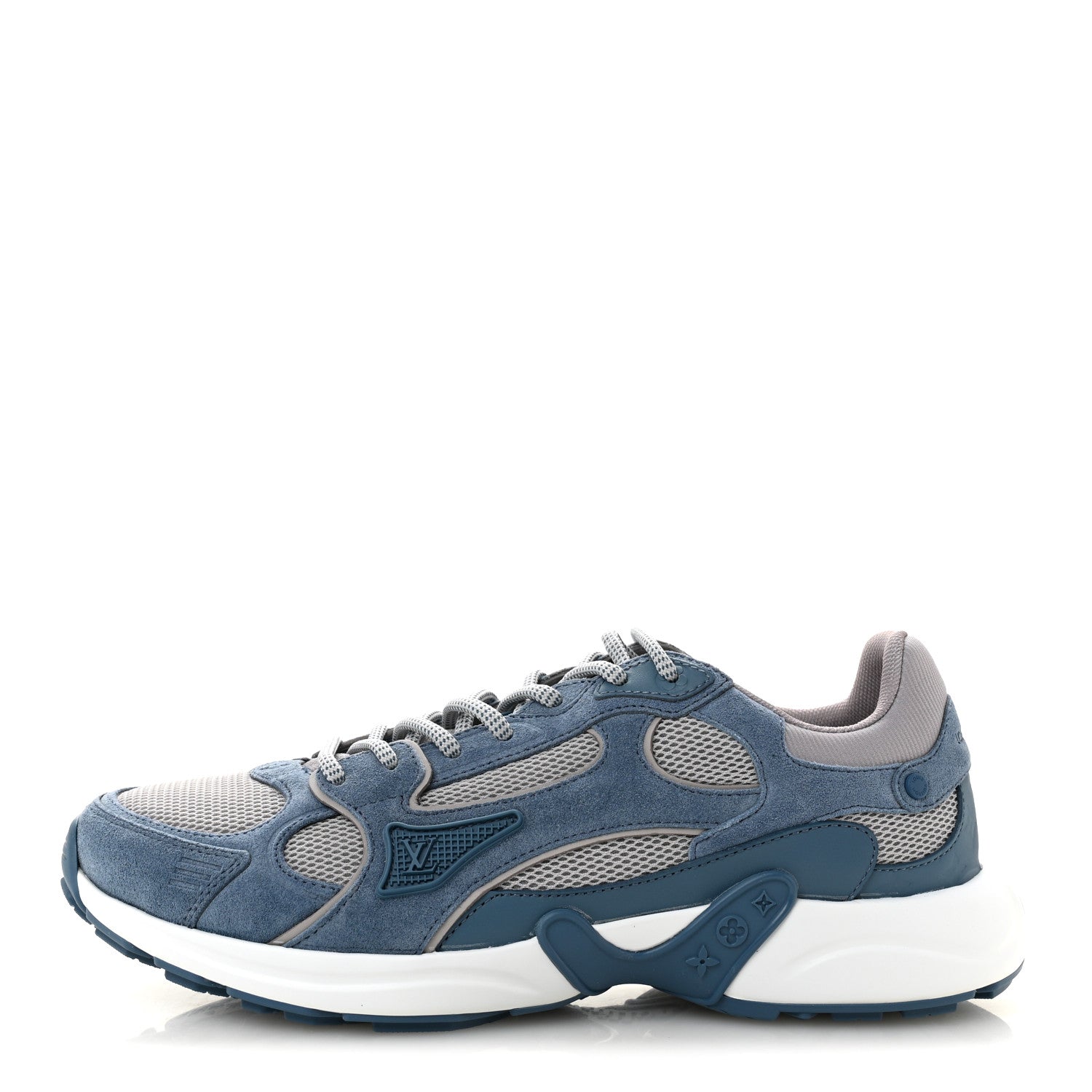 Louis Vuitton Calfskin Suede Womens LV Olympia Sneakers 38 Blue 1 of 10