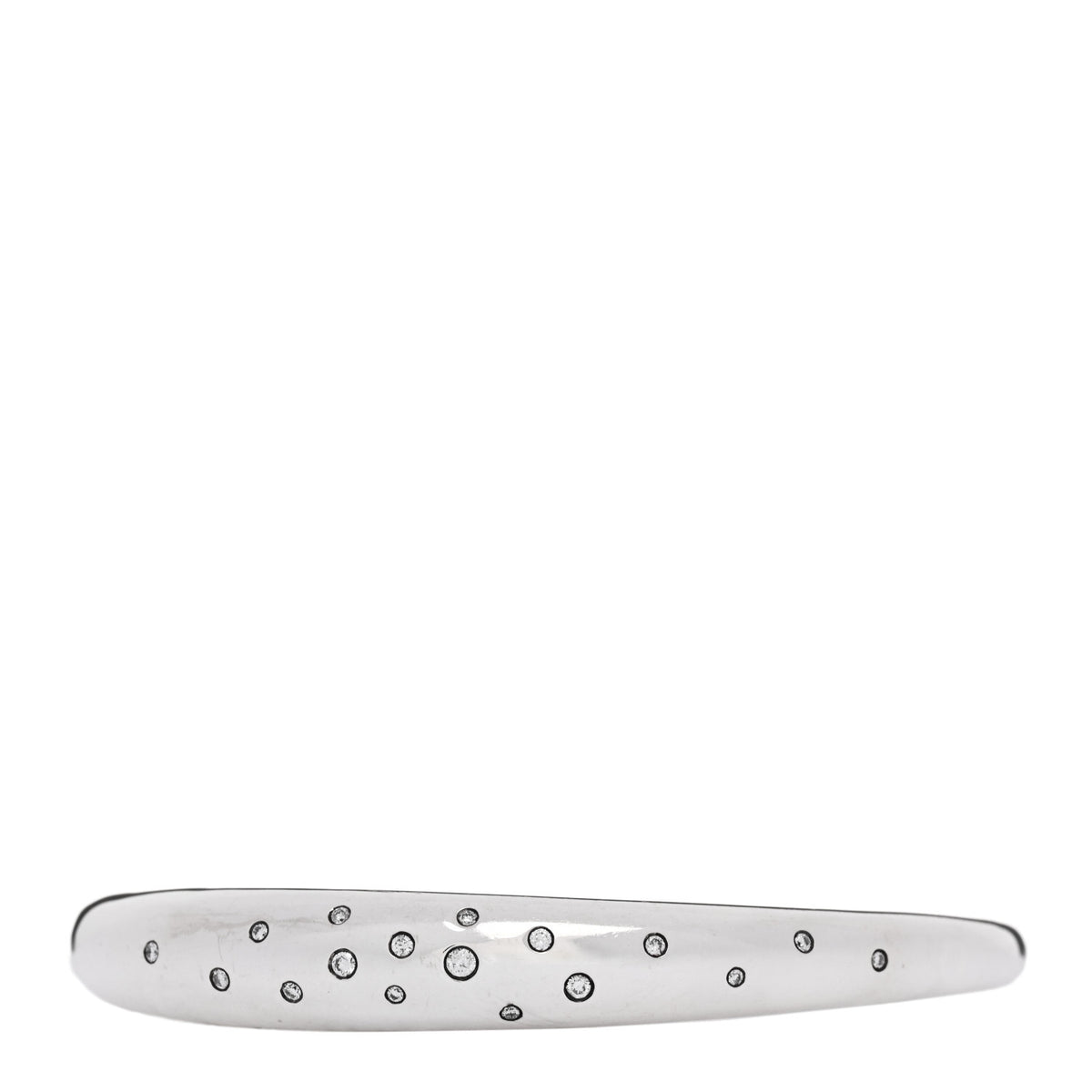 David Yurman Sterling Silver  Diamond 9.5mm Pure Form Smooth Bangle Bracelet 1 of 3