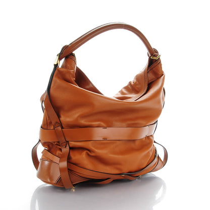 Burberry Soft Lambskin Bridle Calfskin Medium Gosford Hobo Tan 3 of 8