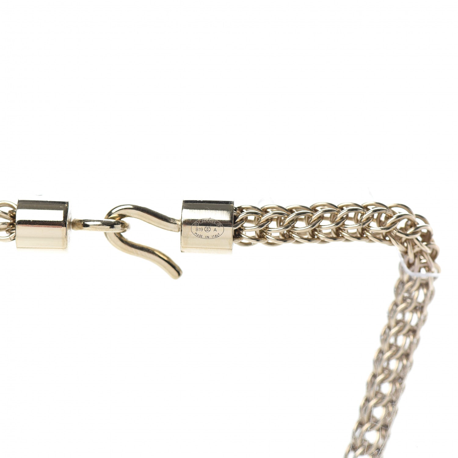 Chanel Resin Along The Nile CC Pendant Necklace Gold Orange 5 of 6