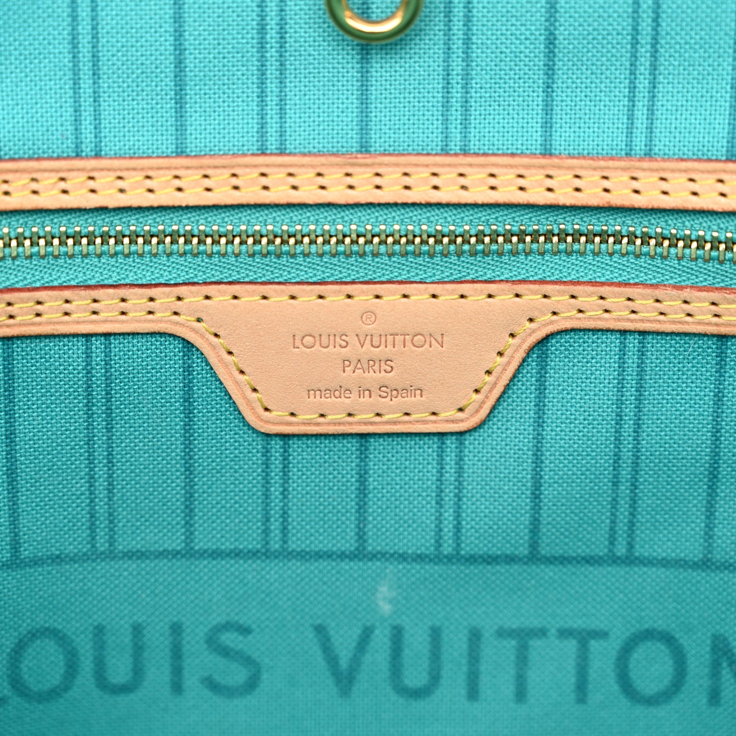 Monogram V Neverfull MM Turquoise
