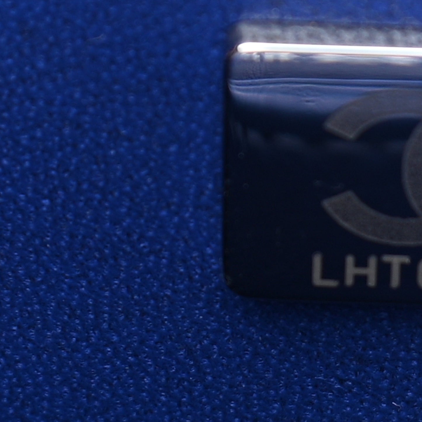 Caviar Quilted Medium Double Flap Blue