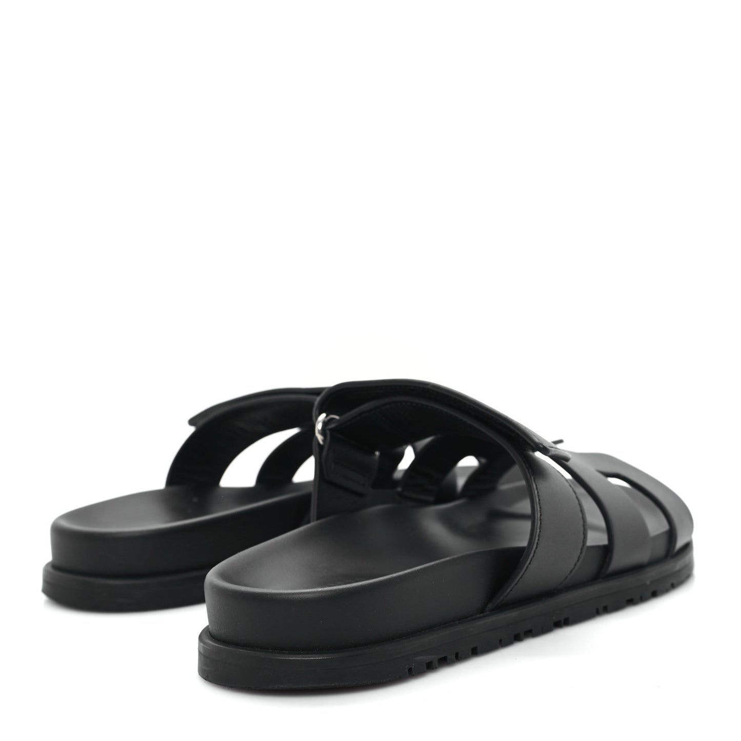 Calfskin Womens Chypre Sandals 36.5 Black