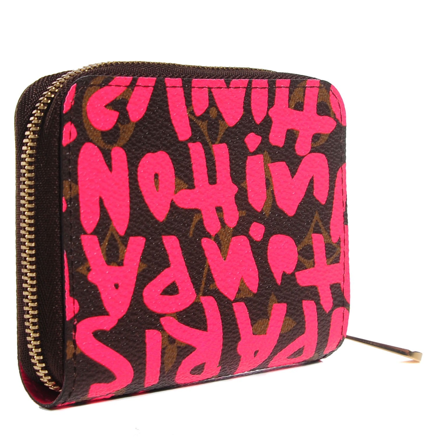 Louis Vuitton Monogram Graffiti Zippy Coin Purse Fuchsia 3 of 7