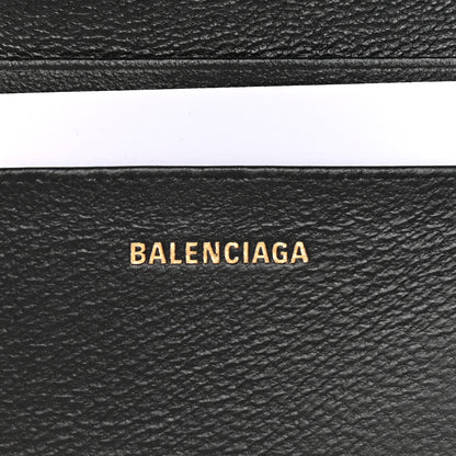 Balenciaga Smooth Calfskin Leopard Print Hourglass Compact Wallet Beige 6 of 8