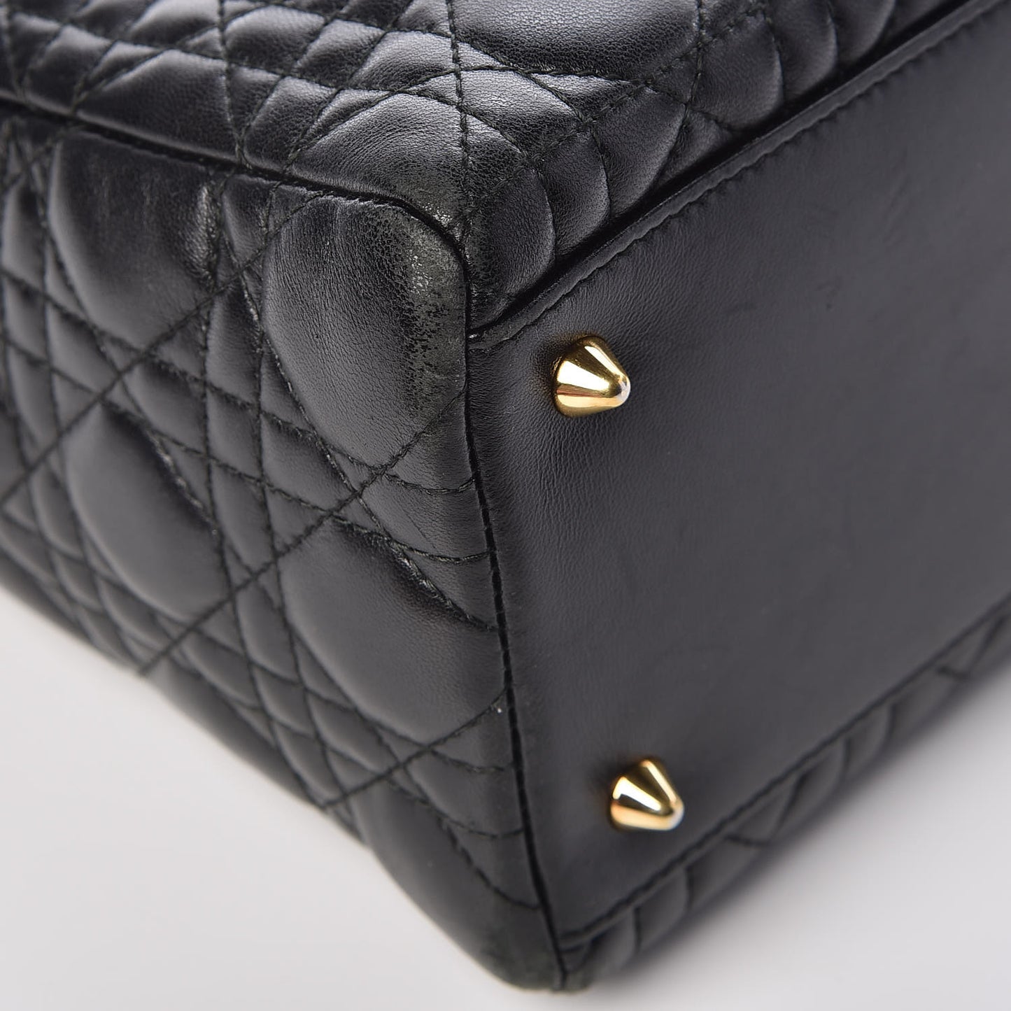 Lambskin Cannage Medium Lady Dior Black