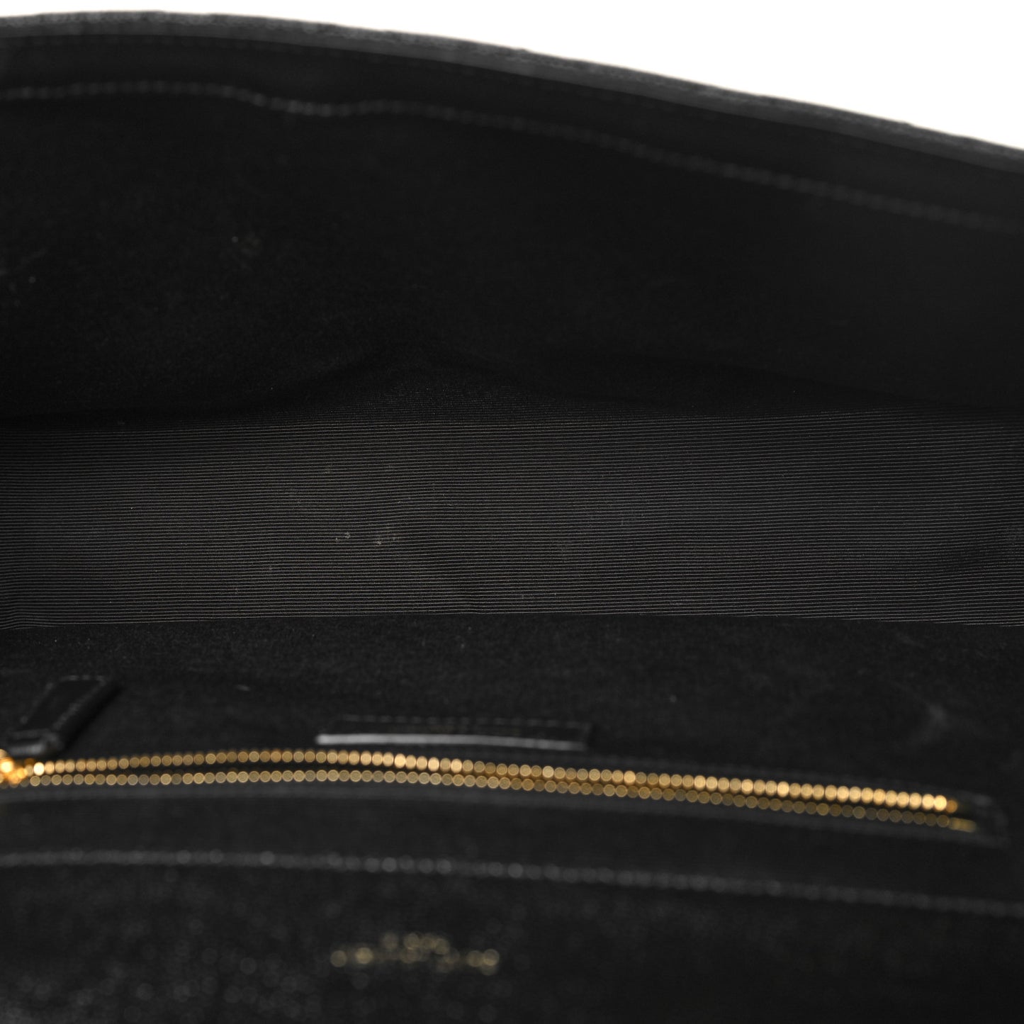 Grain De Poudre Textured Mixed Matelasse Large Triquilt Monogram Satchel Black