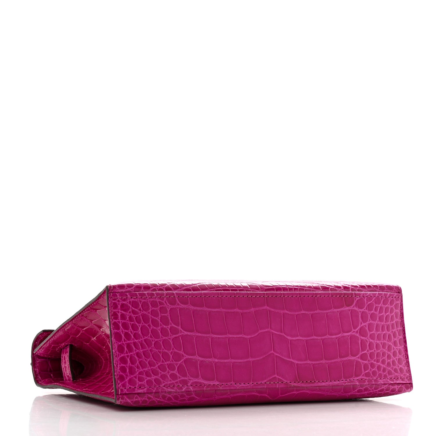 Hermes Shiny Alligator Kelly Pochette Rose Scheherazade 4 of 14