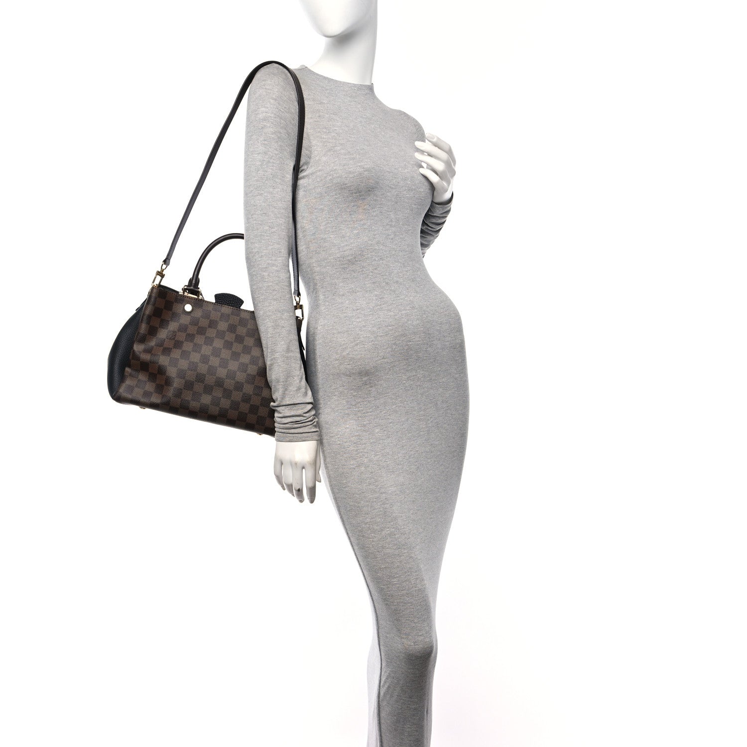 Louis Vuitton Damier Ebene Cuir Taurillon Brittany Black 2 of 11