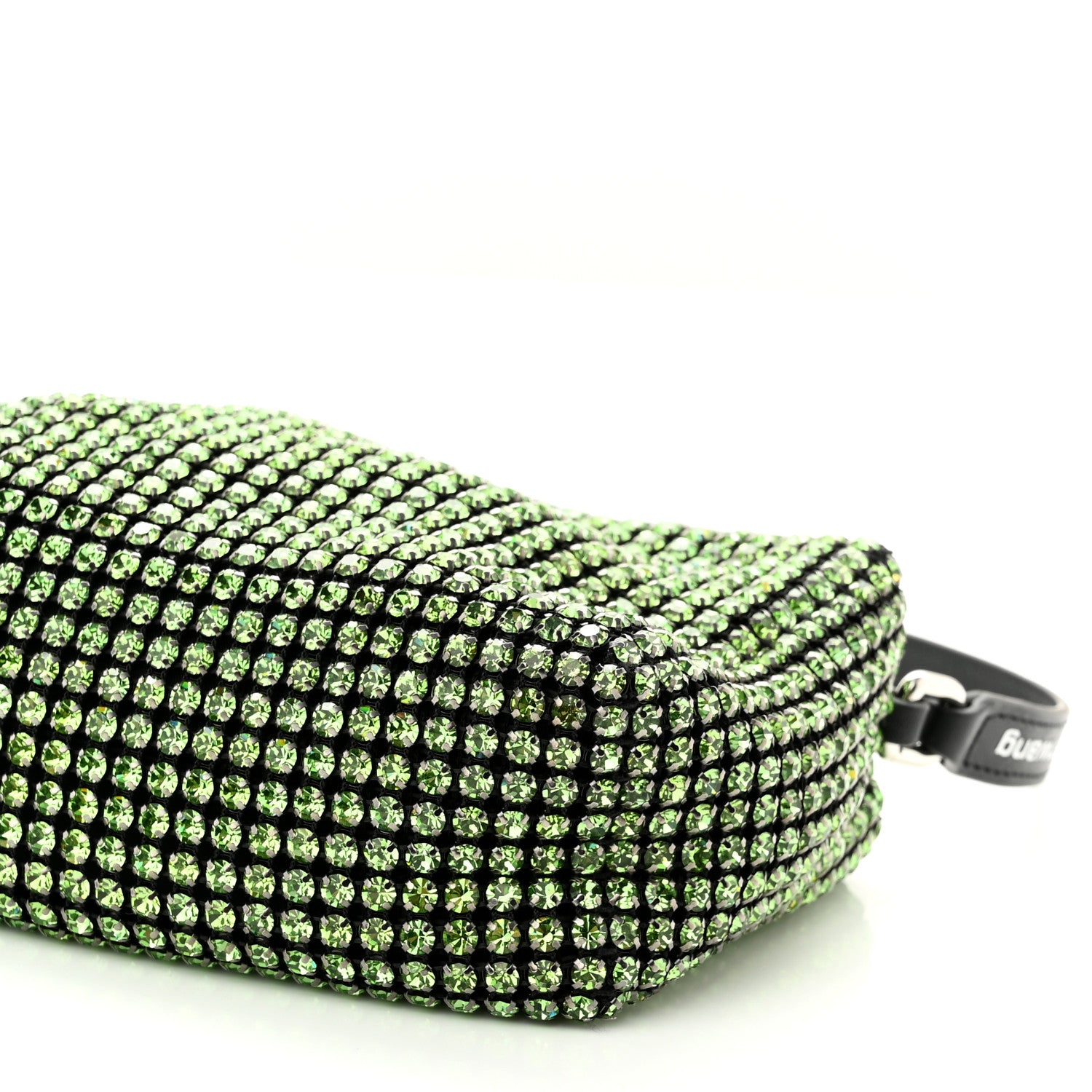 Alexander Wang Mesh Crystal Rhinestone Mini Heiress Pouch Green 9 of 9