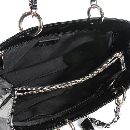 Chanel Patent Quilted Grand Shopping Tote GST Black 6 of 8