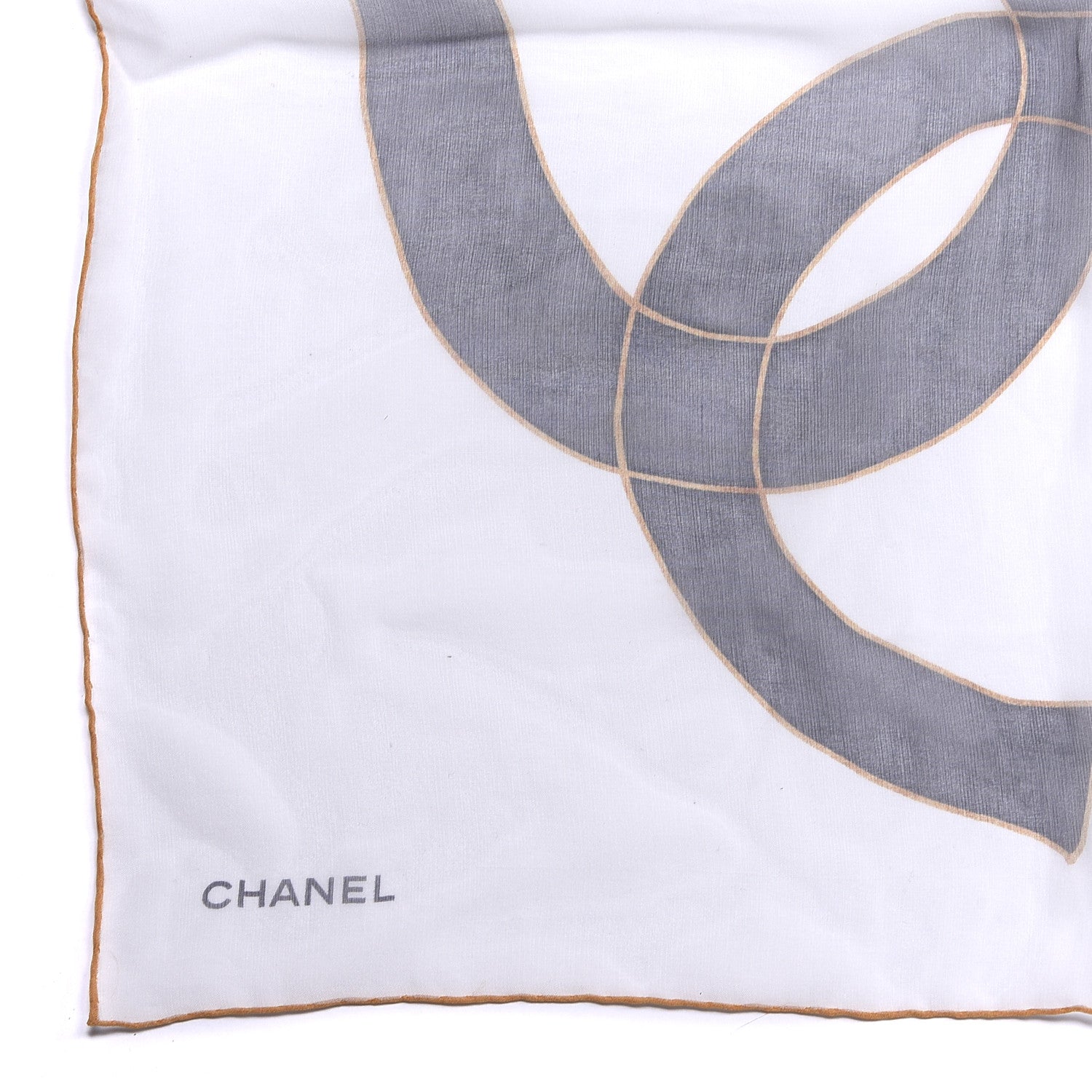 Chanel Silk Chiffon CC Floral Square Scarf Multicolor 2 of 3