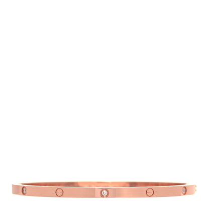 Cartier 18K Pink Gold 6 Diamond Small LOVE Bracelet 18 3 of 6