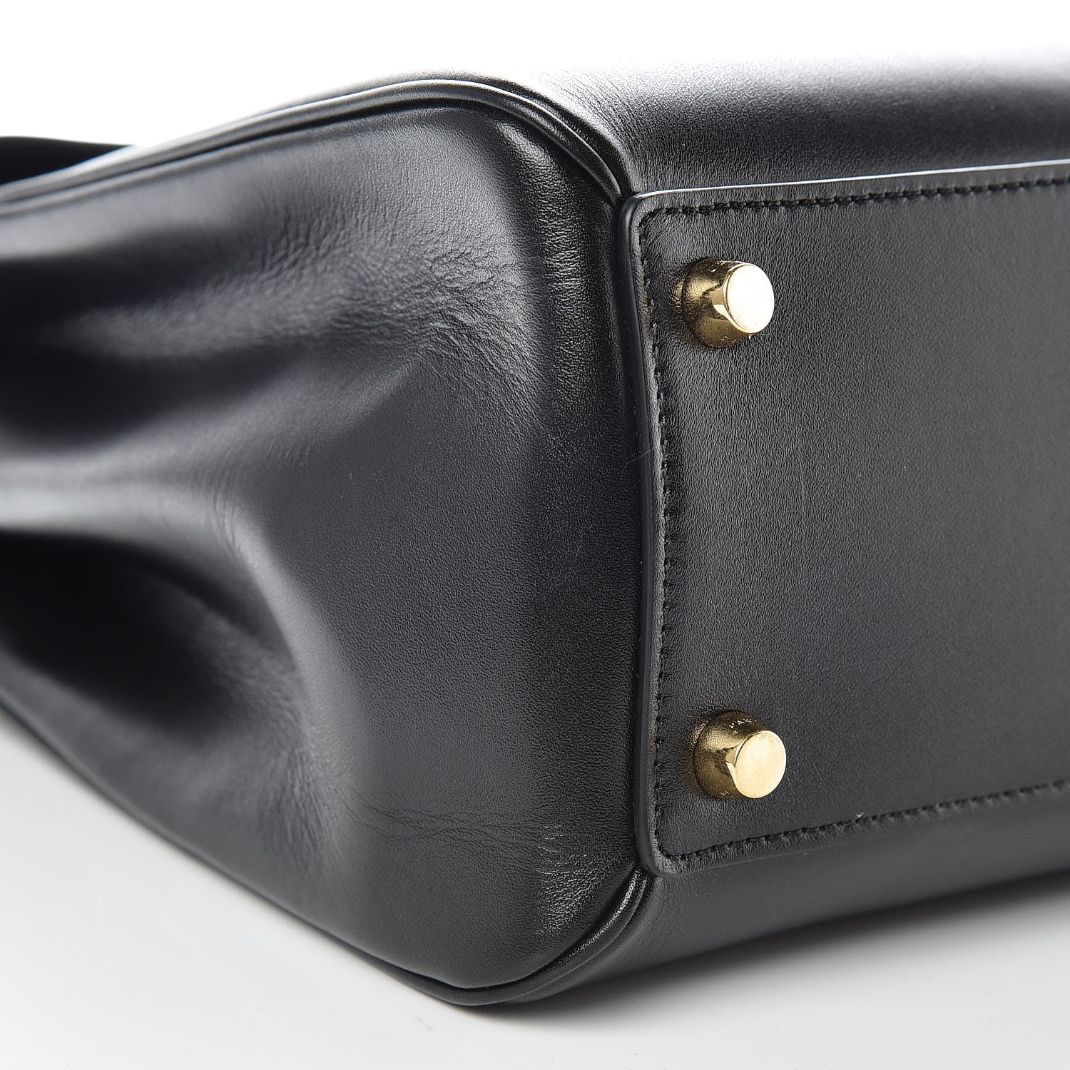 Celine Satinated Calfskin Medium 16 Top Handle Bag Black 10 of 14