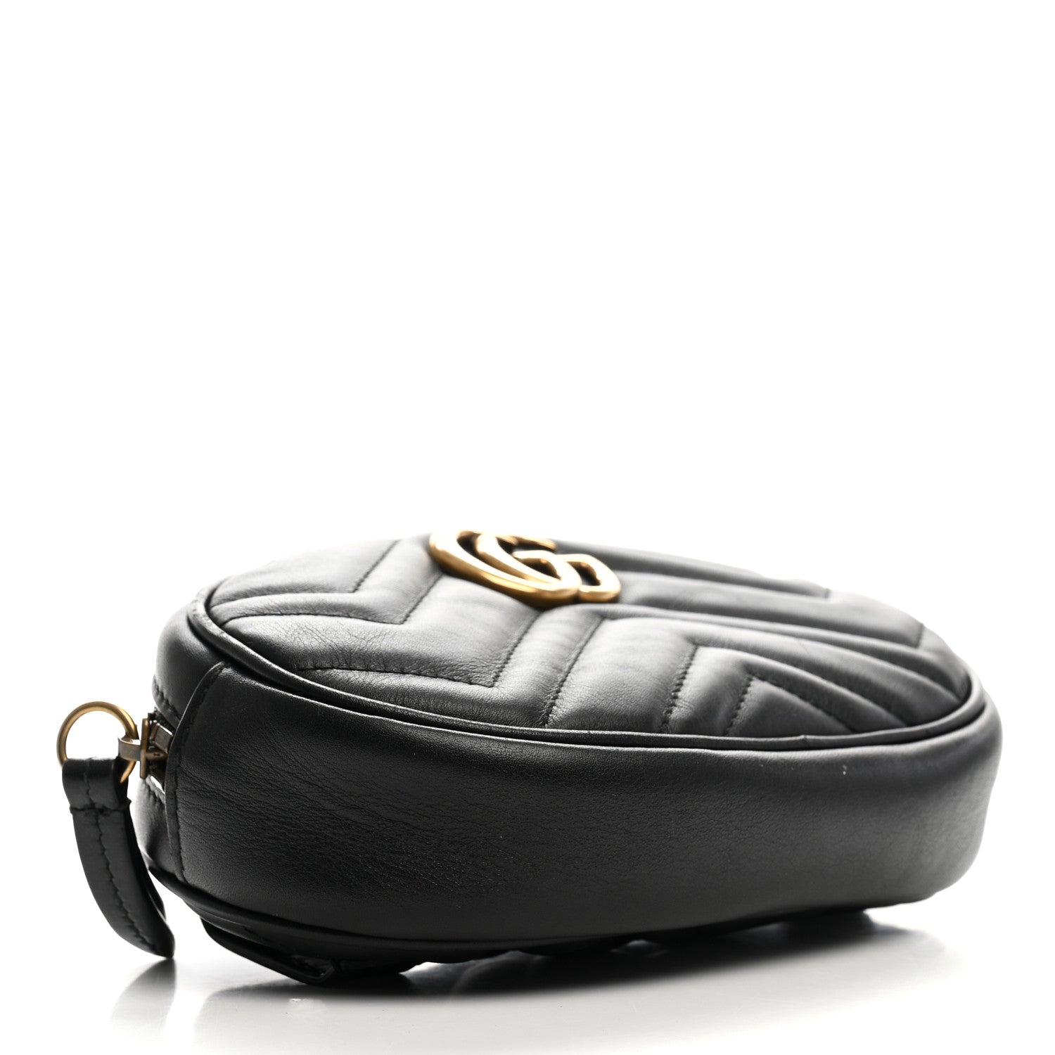 Gucci Calfskin Matelasse GG Marmont Belt Bag 95 38 Black 4 of 7