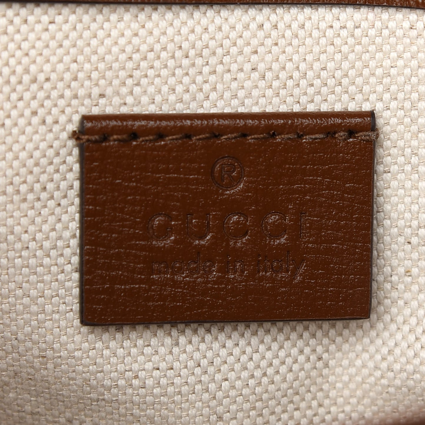 GG Supreme Monogram Web Mini Horsebit 1955 Shoulder Bag Beige Brown Sugar
