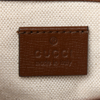Gucci GG Supreme Monogram Web Mini Horsebit 1955 Shoulder Bag Beige Brown Sugar 6 of 9