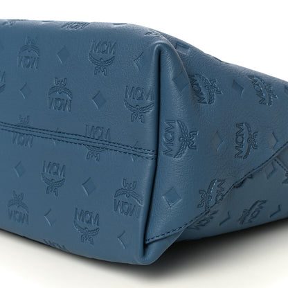 MCM Calfskin Ottomar Monogram Large Klara Hobo Luft Blue 9 of 9
