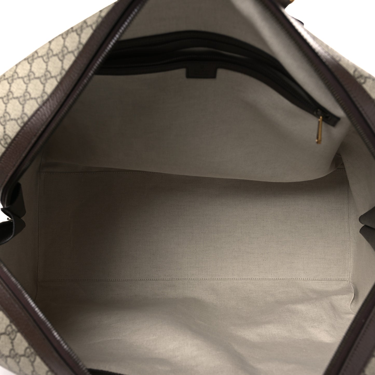 GG Supreme Monogram Textured Dollar Calfskin Web Large Savoy Duffle Bag Beige Ebony New Acero