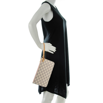 Louis Vuitton Damier Azur Neverfull MM GM Pochette Rose Ballerine 2 of 8