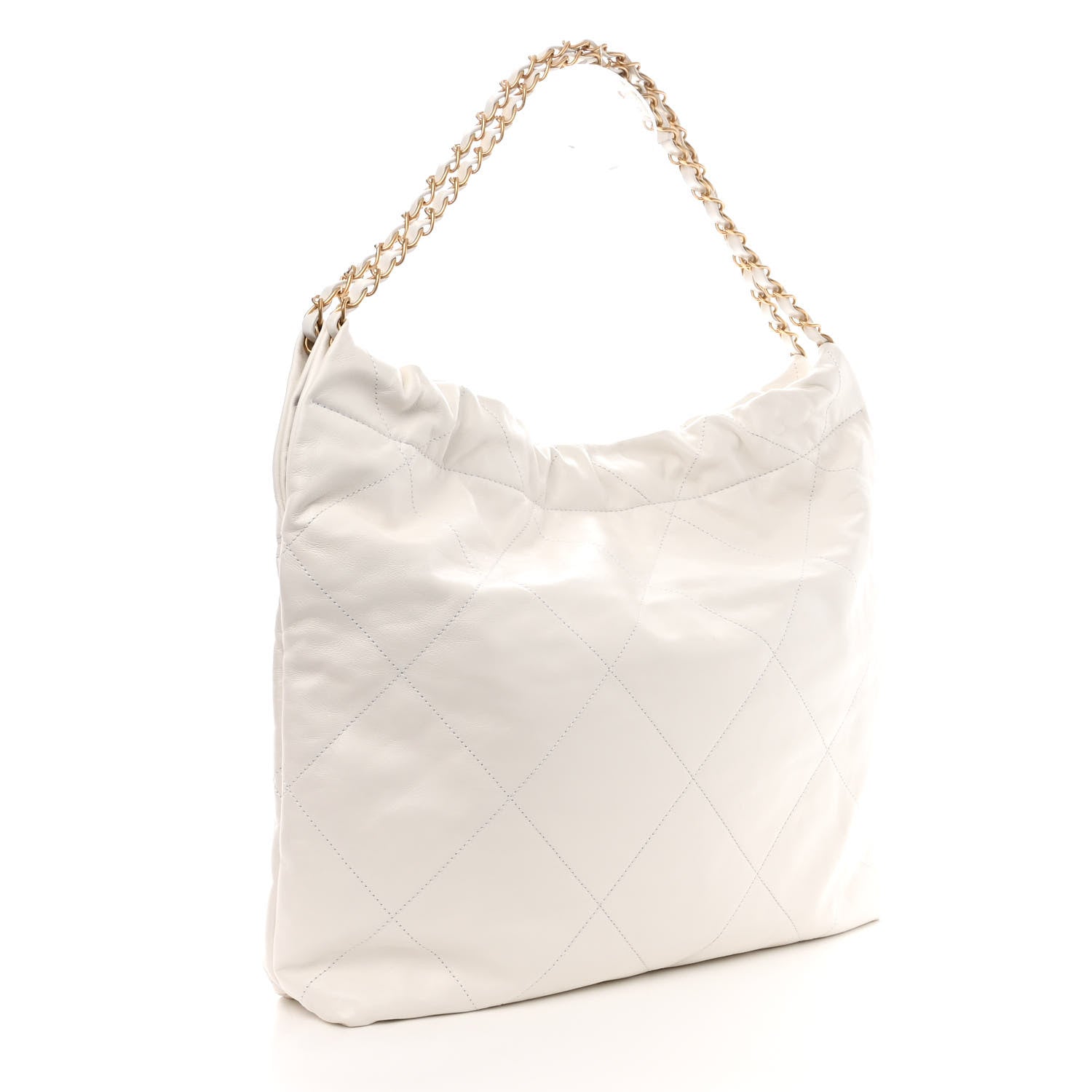Chanel Shiny Calfskin Quilted Chanel 22 White 4 of 12