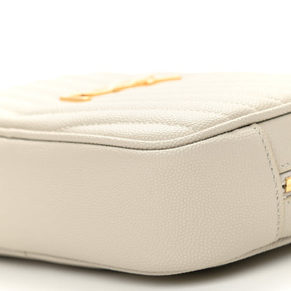 Saint Laurent Grain De Poudre Matelasse Monogram Mini Lou Camera Bag Crema Soft 10 of 11