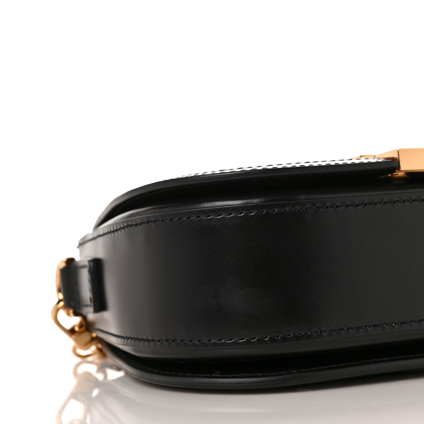 Calfskin Small Greca Goddess Shoulder Bag Black