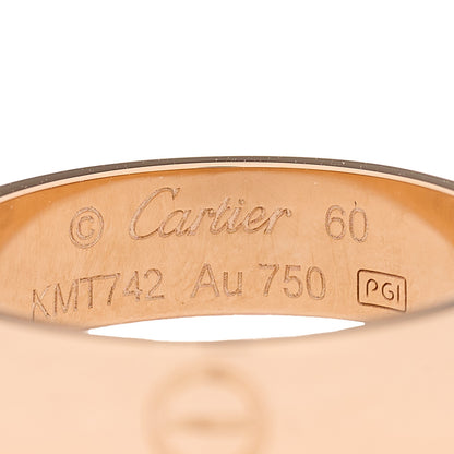 Cartier 18K Pink Gold 5.5mm LOVE Ring 60 9 3 of 3