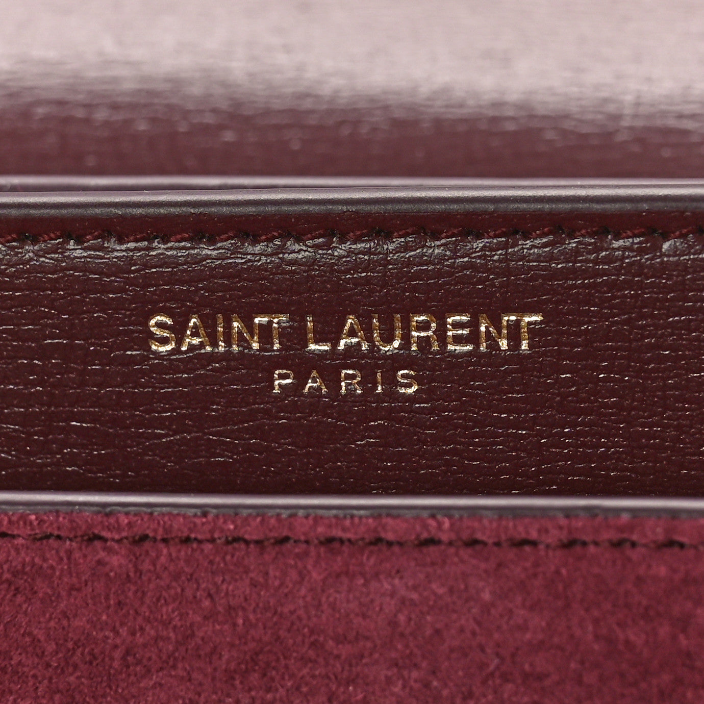 Saint Laurent Calfskin Snakeskin Suede Medium Monogram Sunset Burgundy 6 of 11