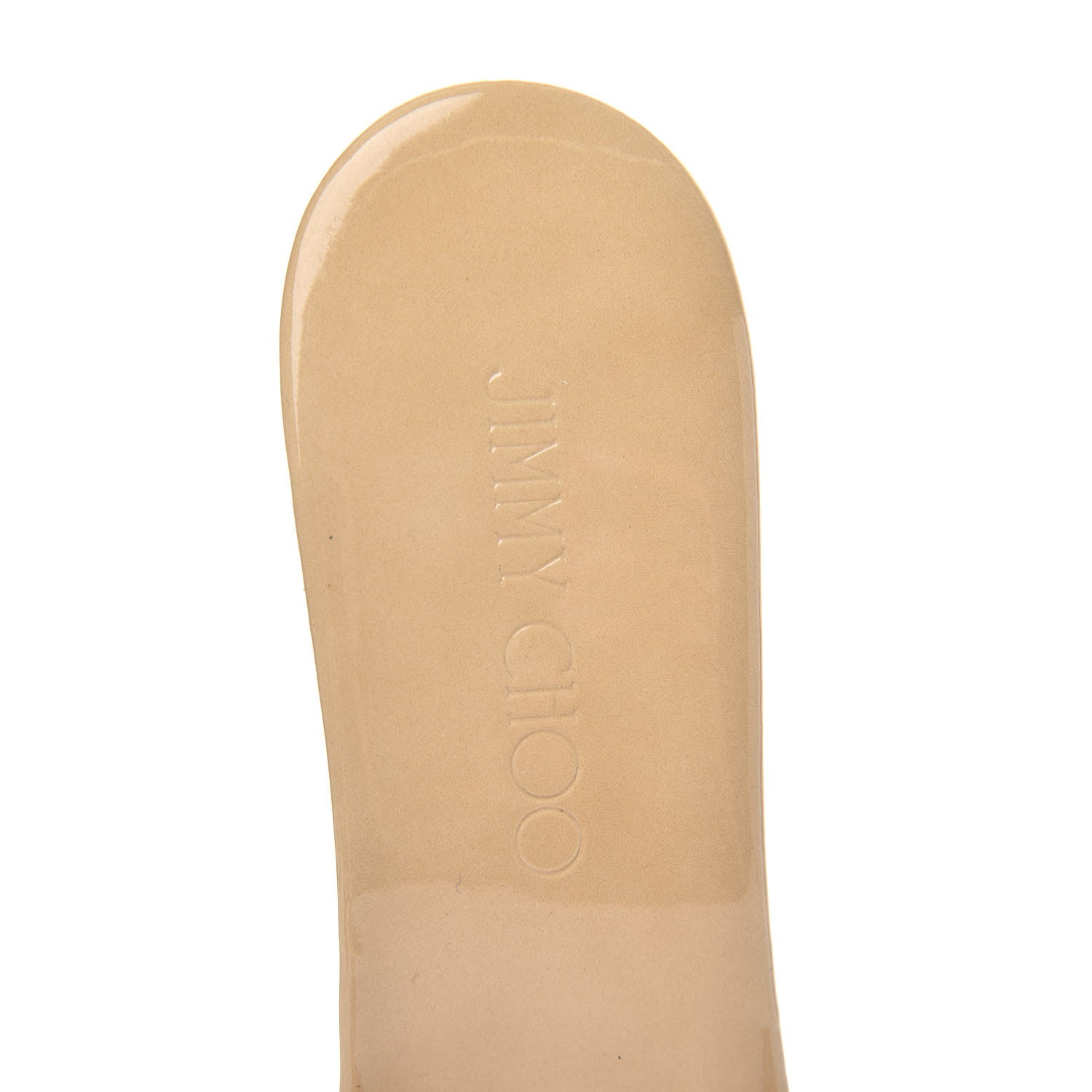 Jimmy Choo Patent Calfskin Cork Wedge Sandal 37.5 Nude 7 of 9