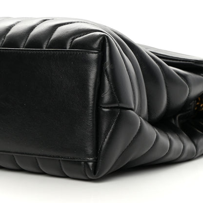 Saint Laurent Calfskin Y Quilted Monogram Medium Loulou Chain Satchel Black 10 of 16