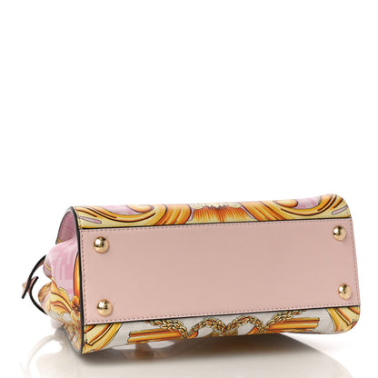 Fendi X VERSACE Vitello Seta Nappa Fendace FF Baroque Mini Peekaboo Iconic Satchel Pink Gold 4 of 10