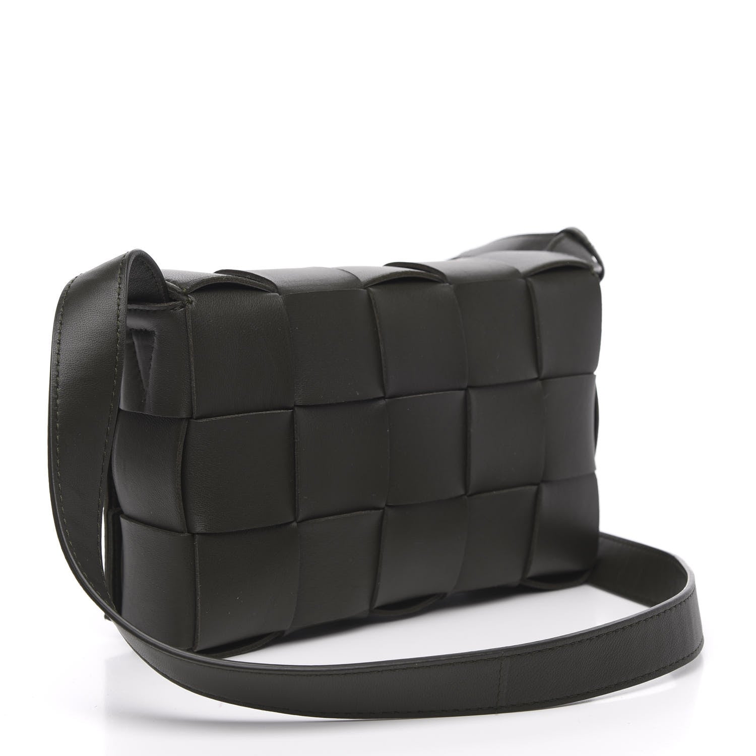 Bottega Veneta Lambskin Maxi Intrecciato Cassette Crossbody Bag Camping 3 of 8