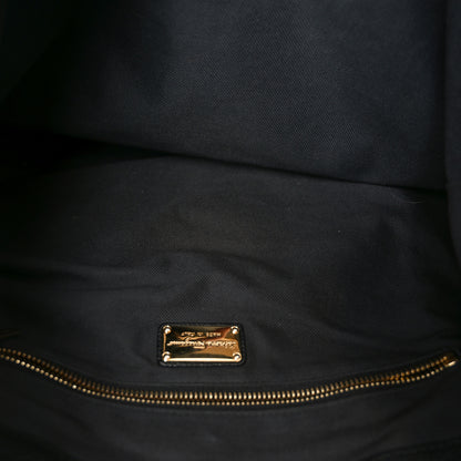 Salvatore Ferragamo Calfskin Large Mika Tote Black 5 of 10