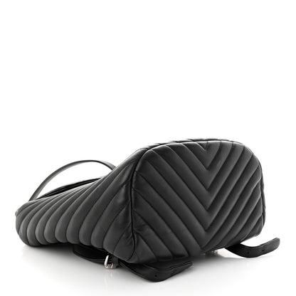 Chanel Calfskin Chevron Quilted Small Urban Spirit Backpack Black 4 of 10
