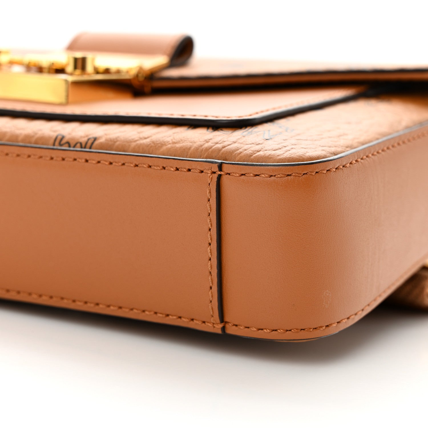 MCM Visetos Small Millie Crossbody Belt Bag Cognac 9 of 10