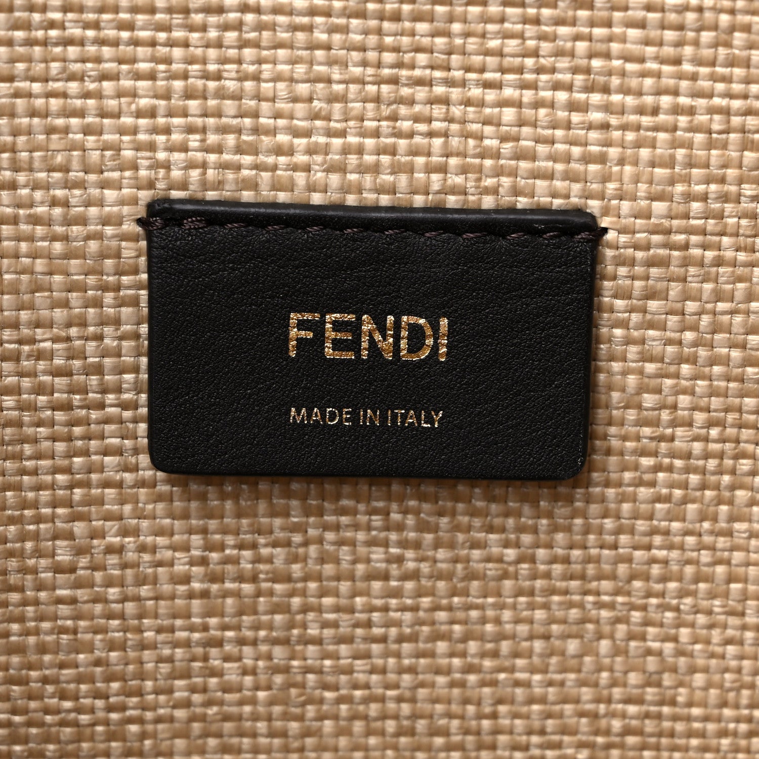 Fendi Straw Vitello King Plexiglass Woven Medium Fendi Sunshine Shopper Tote Natural Black 6 of 10