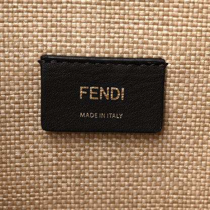 Fendi Straw Vitello King Plexiglass Woven Medium Fendi Sunshine Shopper Tote Natural Black 6 of 10