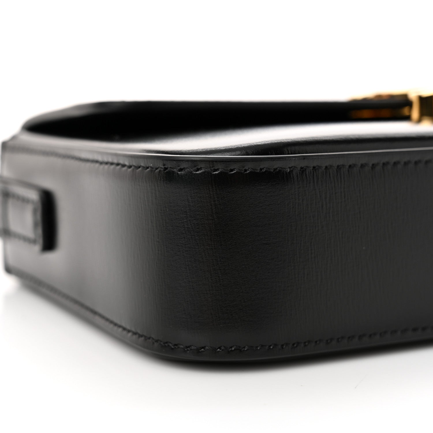 Celine Shiny Calfskin Triomphe Shoulder Bag Black 9 of 12